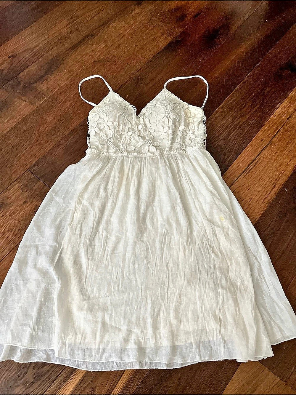 Rebellion Embroidered Girls Dress Size Medium White
